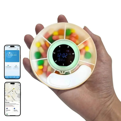 Micflip Find My Portable Smart Pill Box – 7-Day Pill Box with Reminders