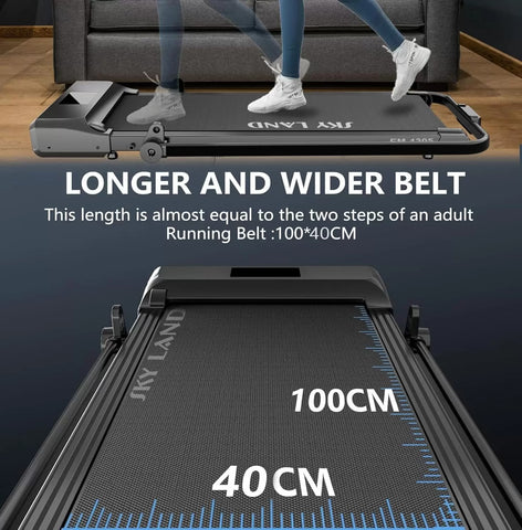 SKY LAND Walking Pad 2HP Under Desk Treadmill, Foldable Compact Walking Machine