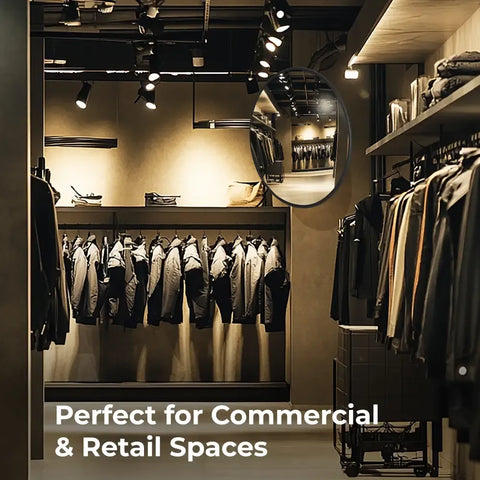 Olmecs Convex Safety Mirror Black Indoor - 45CM