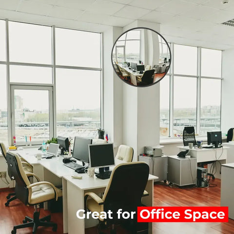 Olmecs Convex Safety Mirror Black Indoor - 45CM