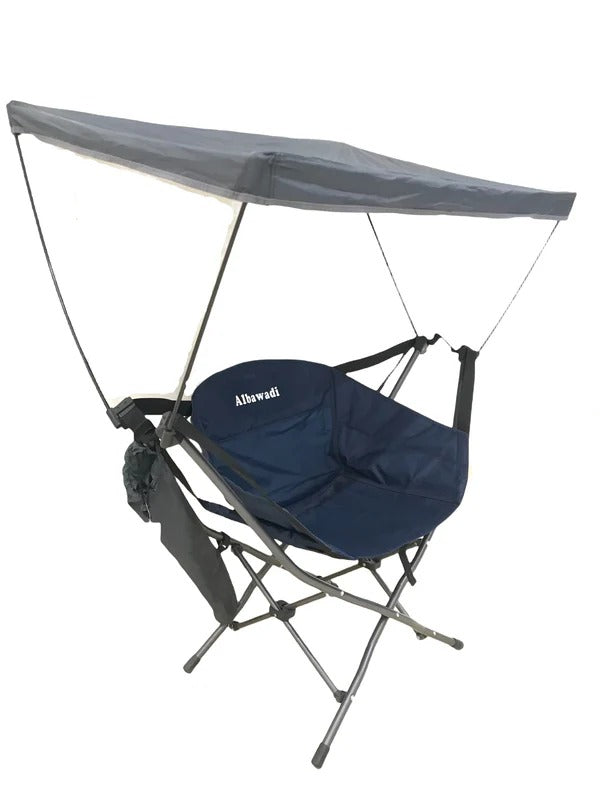 Olmecs Portable Folding Camping Chair with Sunshade Umbrella Chair