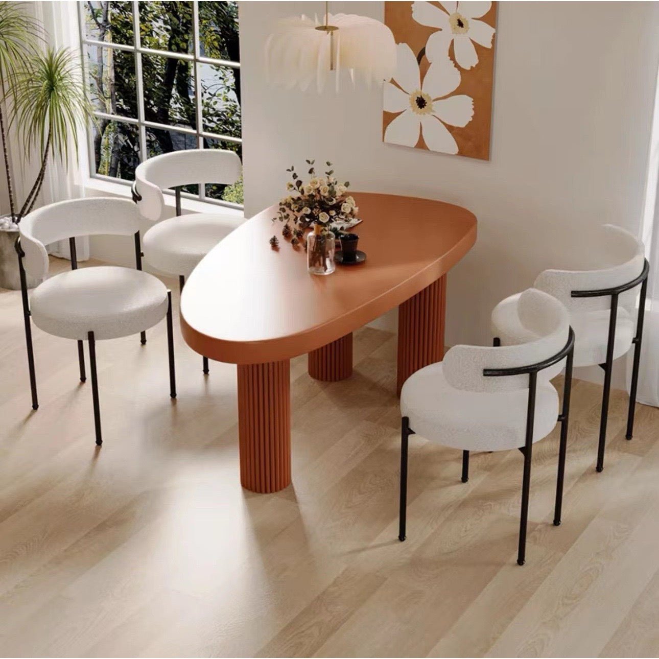 Olmecs Home and  Dining Room Restaurant Chair  (off white)