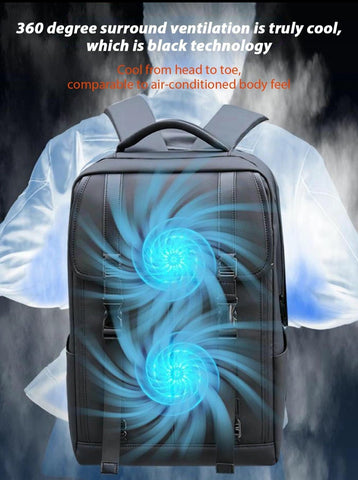 AIBAG Cooling Backpack Black Advanced Backpack with Fan