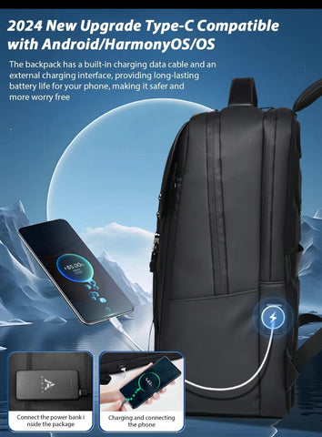 AIBAG Cooling Backpack Black Advanced Backpack with Fan