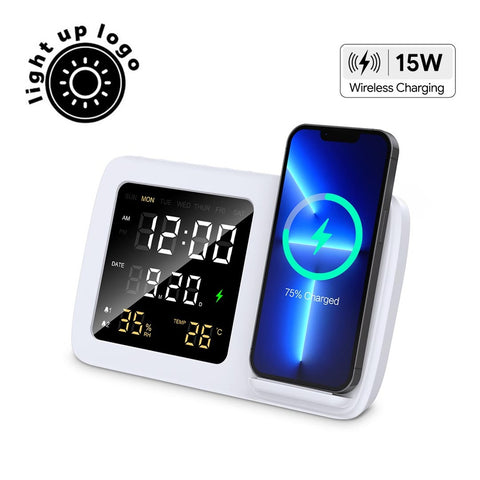 Giftology Digital Alarm Clock & Wireless Charger