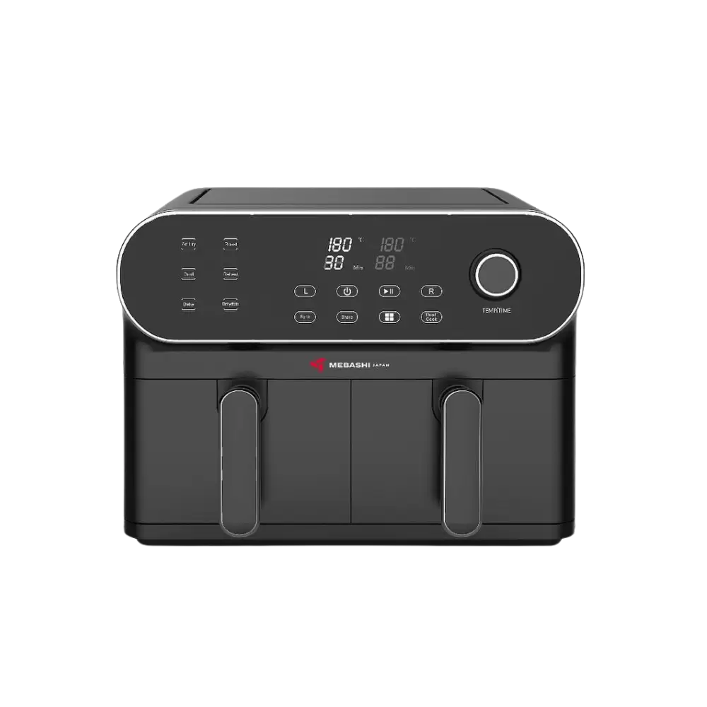 MEBASHI Air Fryer Dual Basket - LED Display 1700W