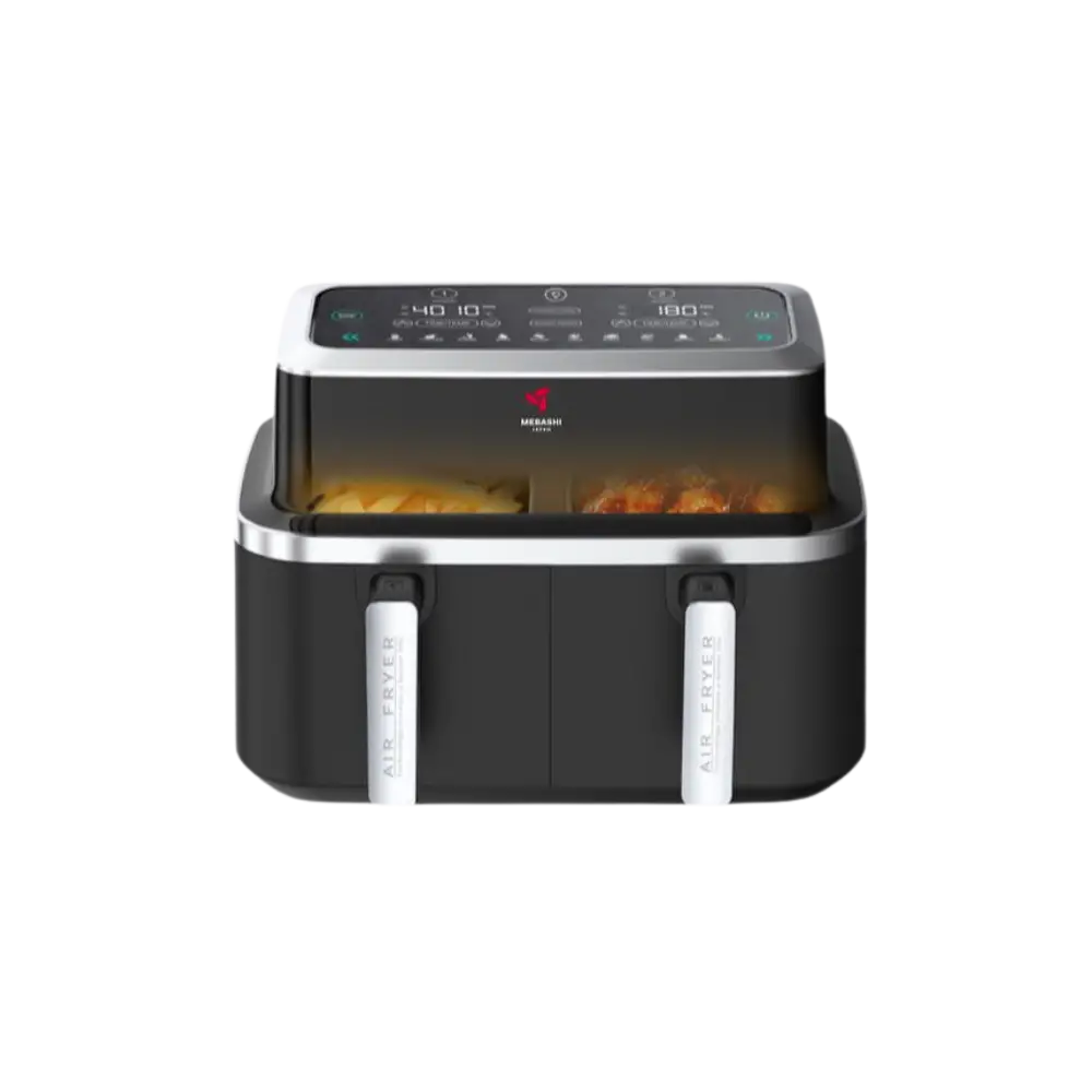 Mebashi 9L Air Fryer Dual Basket with Touch Screen 2600W