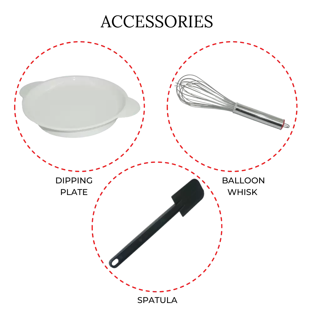 Mebashi 4-Piece Crepe Maker Set 800W ME-CRP333