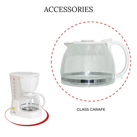 MEBASHI Drip Coffee Machine with Permanent Nylon Filter, 1.25L Capacity 750W (ME-DCM1002W)