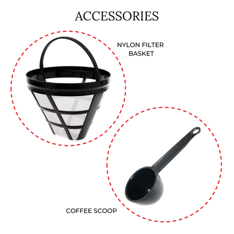 MEBASHI Drip Coffee Machine with Washable Filter and Warming Plate 900W (ME-DCM1004B)