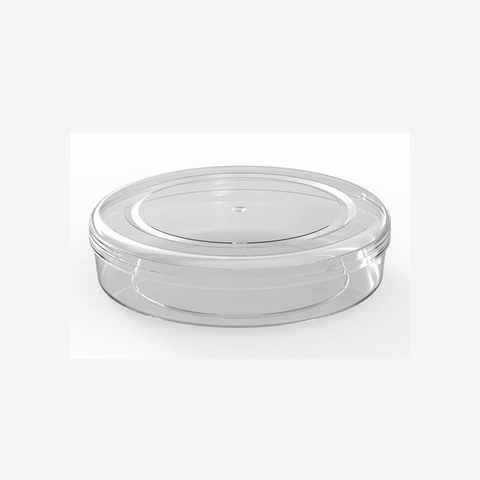 Transparent Crystal Food Grade Round Boxes for Packing Cookies / Sweets (64 Pcs / Carton) 15x4 Cms