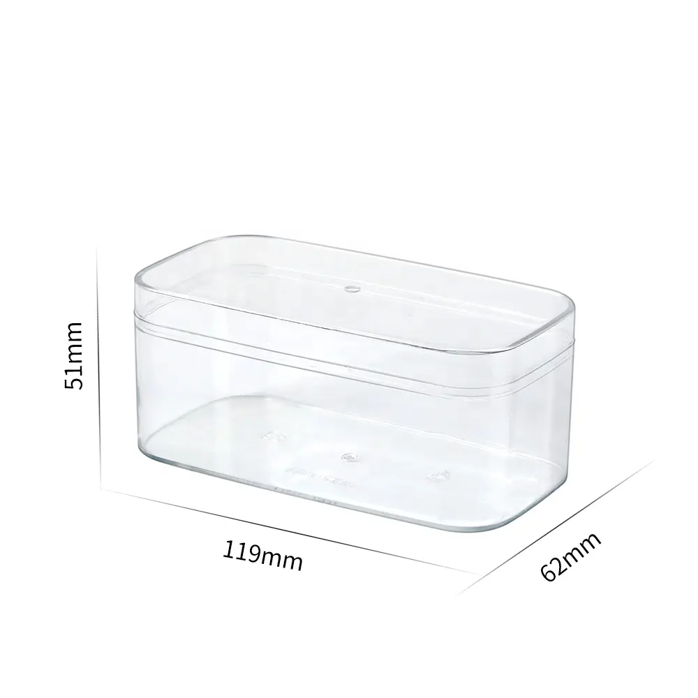 Willow Transparent Rounded Rectangle Box, Small 50 Pc CTN (11.5x6x5 Cms)