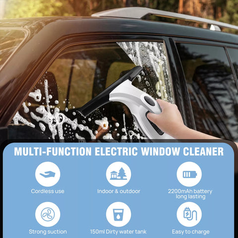 Cordless Window Vacuum Cleaner with 150ml Water Tank