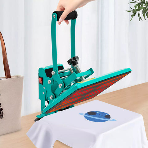 Heat Press Machine for DIY T Shirts, T Shirt Press Machine Blue 30x23cm