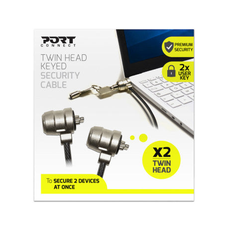 PORT CONNECT STANDARD Double Head Keyed Security Cable