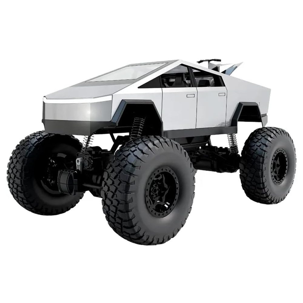 1:8 Scale Monster Cyber Truck – 2.4GHz 4WD RC Off-Road Vehicle with Metal Shell, Headlights & All-Terrain Capability