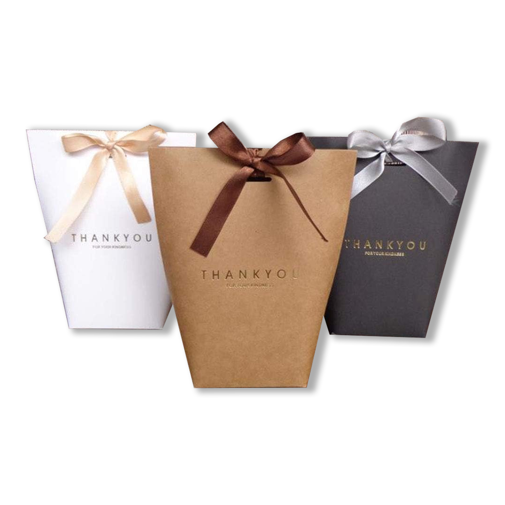 Thank You Gift boxes Cardboard Paper Party Supplies 9Pc Pack 3 Colors each - Willow