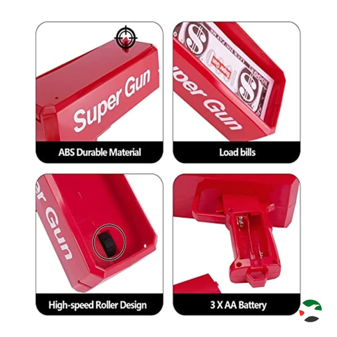 EMMA Money Gun Works On 9 Volt Battery Red