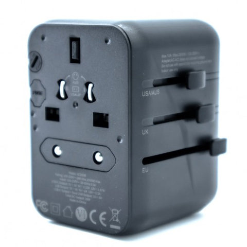 Budi USB PD and Dual USB QC 20W Global Travel Charger