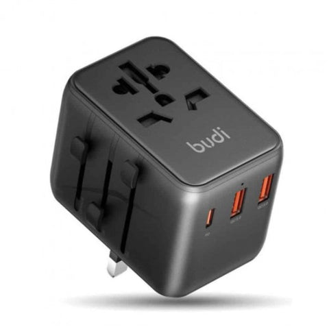 Budi USB PD and Dual USB QC 20W Global Travel Charger