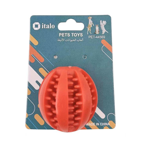 ITALO 5 cm Diameter Dog Ball Toy with Dental Care Function for Small and Large Dogs