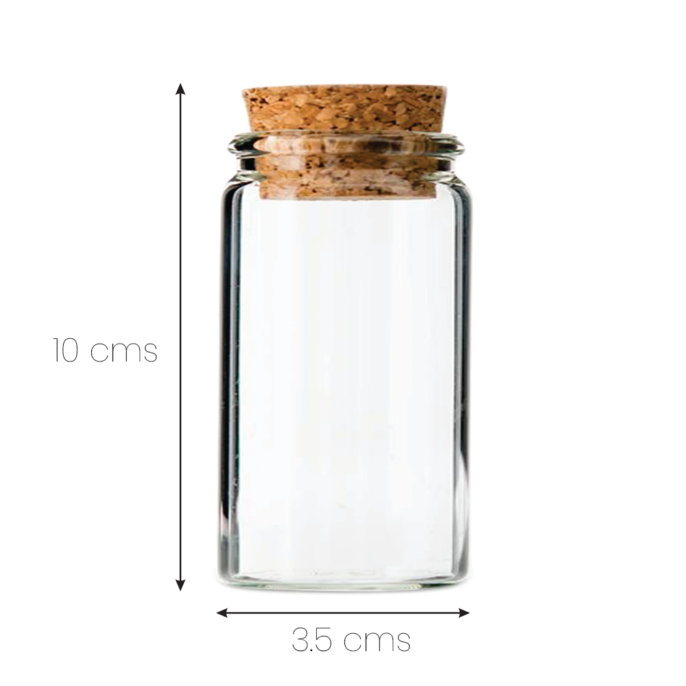 12 Pcs Glass Jars With Cork Lid Candy Sweet Chocolate Gift Giveaway Dry Food Gift 10.5x3 cm