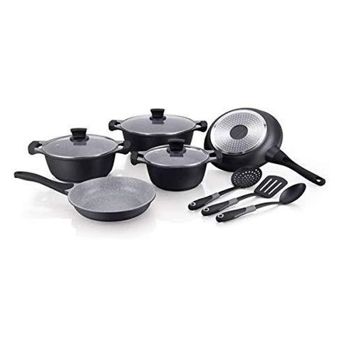 Winsor 11 Pieces Cast Aluminum Non-Stick Cookware Set - Black, WR6011