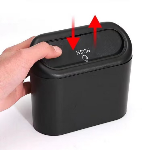 Car Trash Can with Lid, Mini Auto Dustbin Garbage Organizer