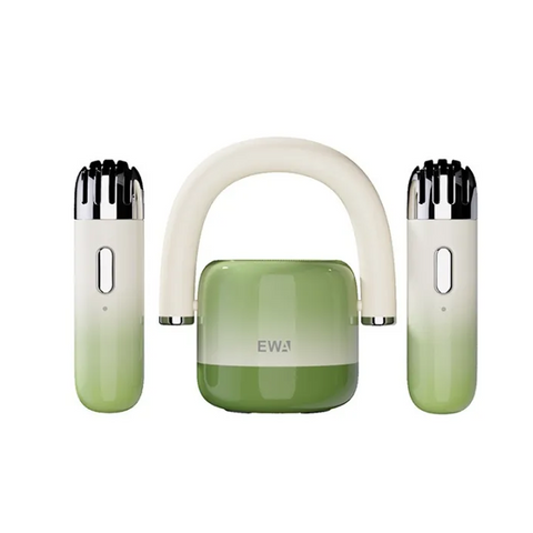 EWA A17 Mini Karaoke Machine Portable Bluetooth Karaoke Speaker with 2 Wireless Microphones, RGB LED Light