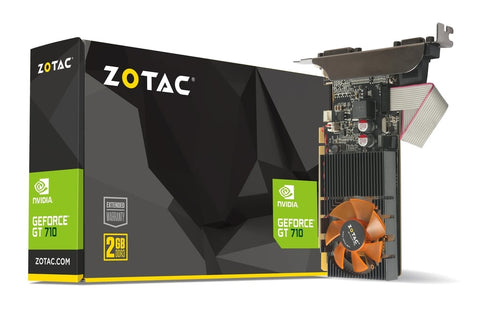 "ZOTAC GeForce GT 710 2GB DDR3, 64bit, HDCP, DVI, HDMI, VGA, Lite Pack with GeForce Experience "