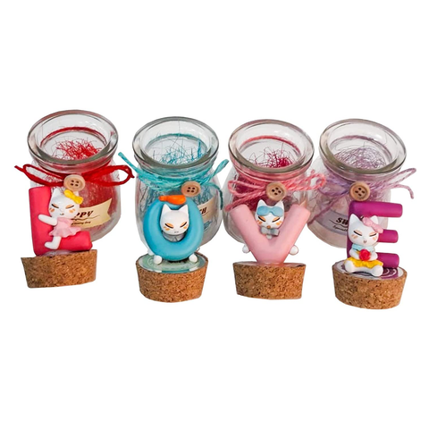 Small Glass Jars LED Light LOVE Word Party Gift - 9cm
