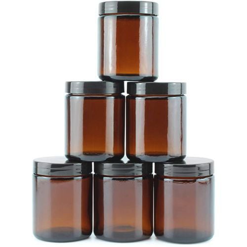 Cornucopia Straight Sided Cosmetic Jars - 236ml, Pack of 6 - Willow