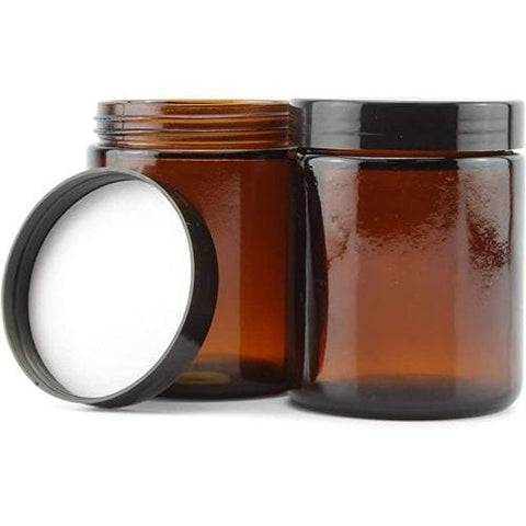 Cornucopia Straight Sided Cosmetic Glass Jars - 236ml, Pack of 6 - Willow