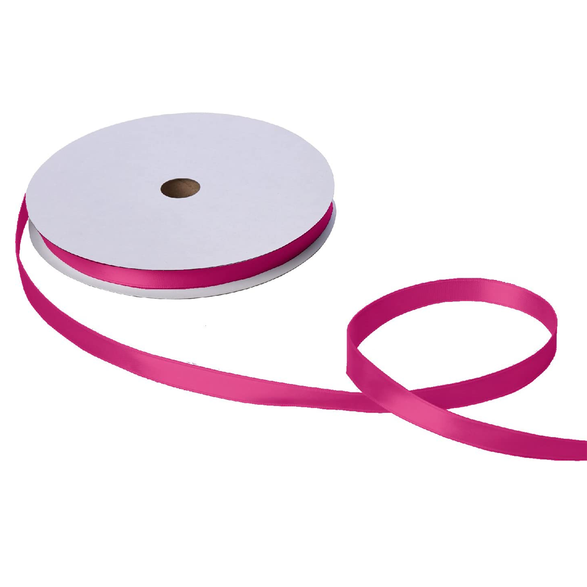 Willow 10Pc Pack 1-Cms Single Faced Satin Ribbon Available in 16 Colors, 100 Yard Spool