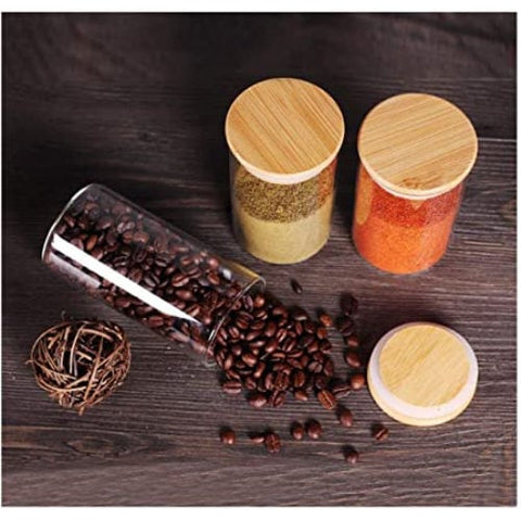 Spice Jars with Bamboo Lids, 12 Pcs, 7oz - Willow