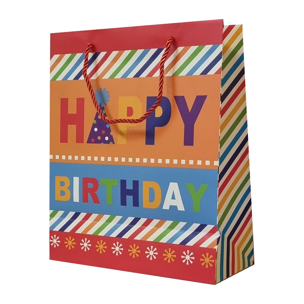 Happy Birthday Gift Bag - Extra Large (32x26x12 Cms) (6Pcs Pack) - WILLOW