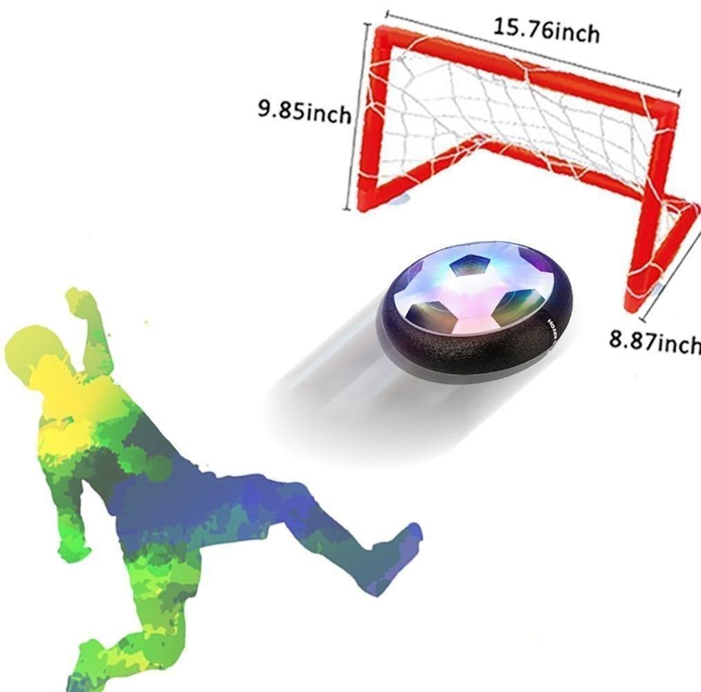 Hover Ball Game with LED Light Up Toys Children Christmas Gift (2 Gates and18x DIY Sticker Gift)