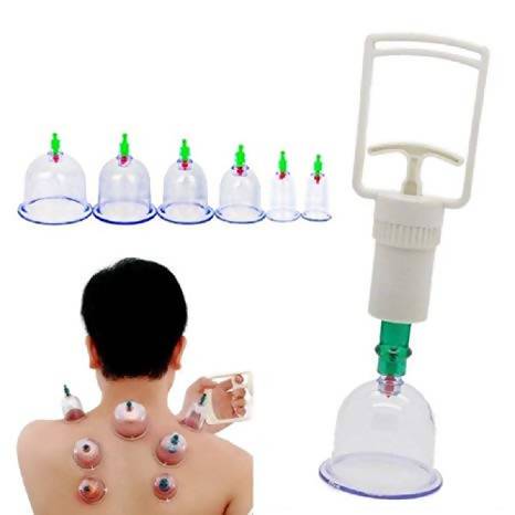 Magnet Therapy Cupping Pull Out Vacuum Apparatus 12 cups