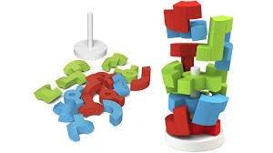 Great Circle Works Logiq Tower Puzzle, Educational and Creative 3D Wooden Puzzle Game for Kids.