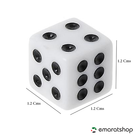 Olmecs Set of 100 Small Opaque Dice - White with Blue & Red Pip - 12mm