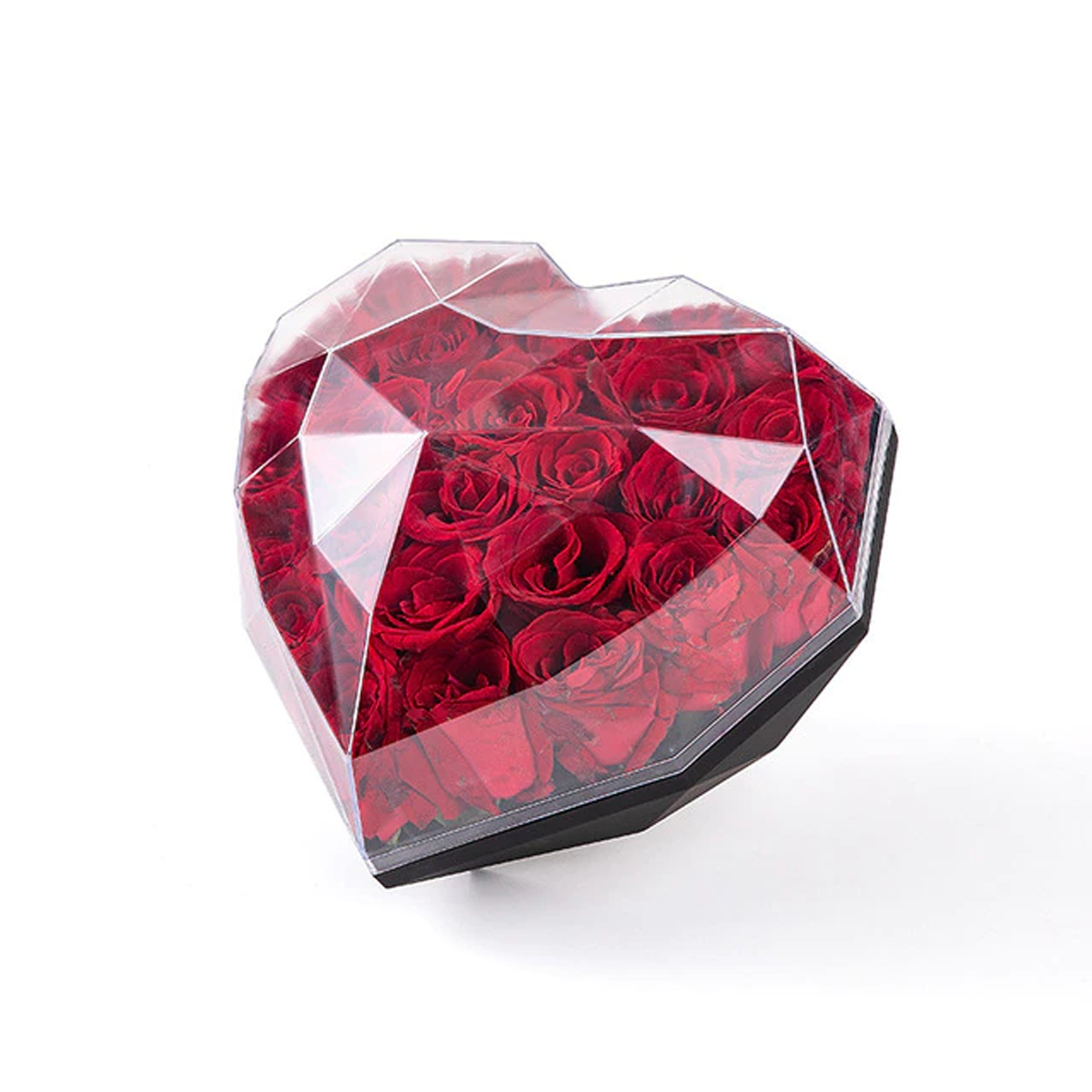Heart Shaped Acrylic Transparent Flower Rose Gift Box / Flower Box / Clear Gift Box - Willow