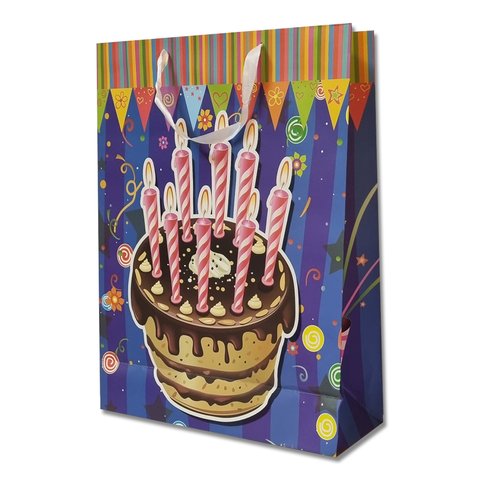 Happy Birthday Gift Bag - Extra Large (43x31x12 Cms) (6Pcs Pack) - WILLOW