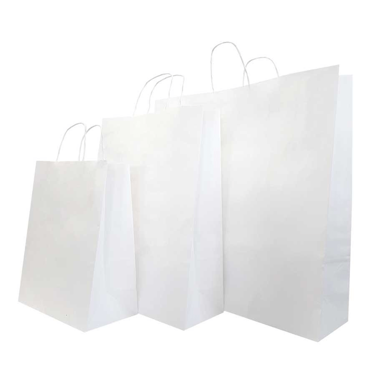 Twisted Handle Brown / White  Kraft Paper  Bags with 4 Col Print  for Restaurants (100gsm) 10000Pcs