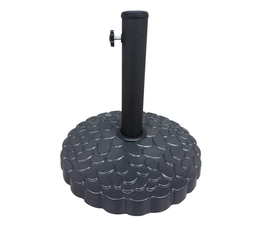 Homeworks Concrete Umbrella Base - Stone Design (16 kg, Black)