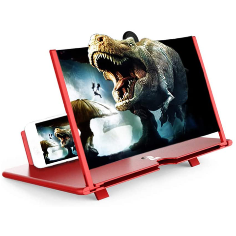 Pulling Type Mobile Phone Screen Amplifier 3D Effect Large Screen - Red