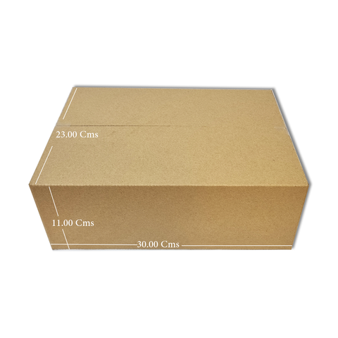 Kraft Corrugated E Flute Carton 30x23x11 Cm – (100pc Pack) - Willow