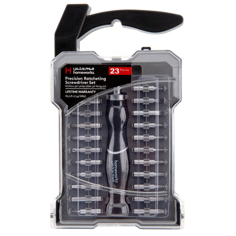 Homeworks Precision Ratchetng Screwdriver Set (Set of 23)