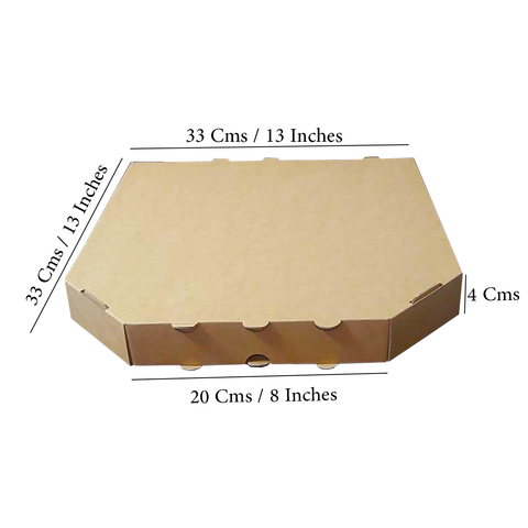 Hexagonal Corrugated Pizza Packaging Box (25 pack) 13 Inches
