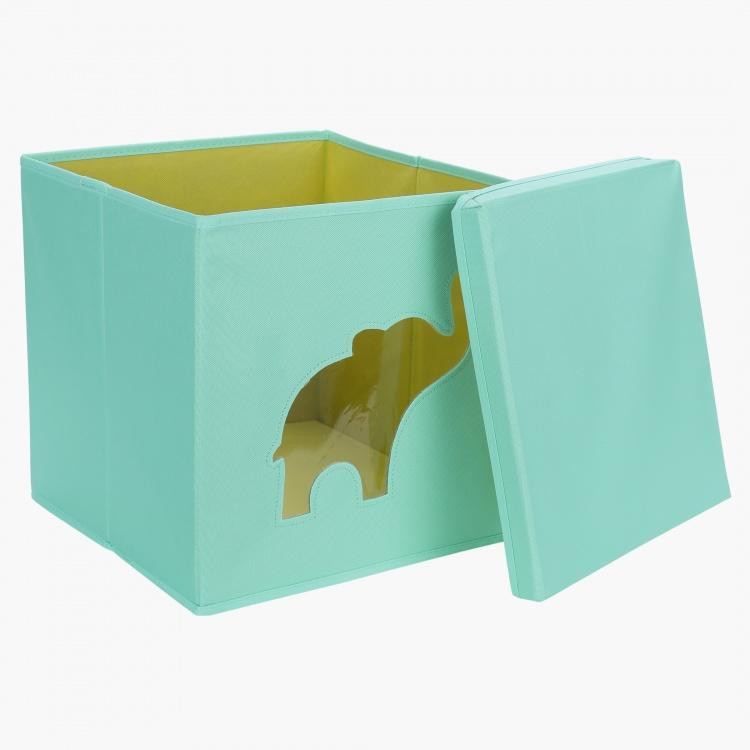 Elephant Cut Out Storage Box with Lid