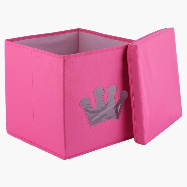 Crown Cut-Out Storage Box with Lid